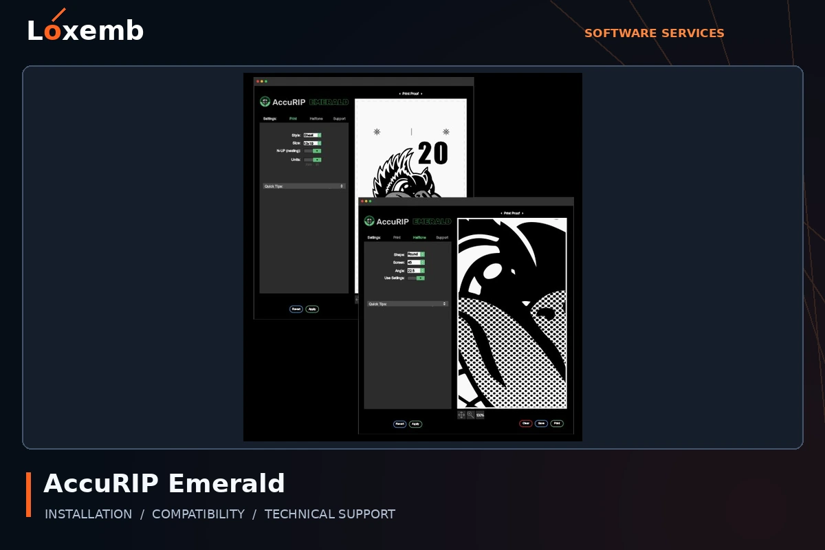 AccuRIP Emerald software interface