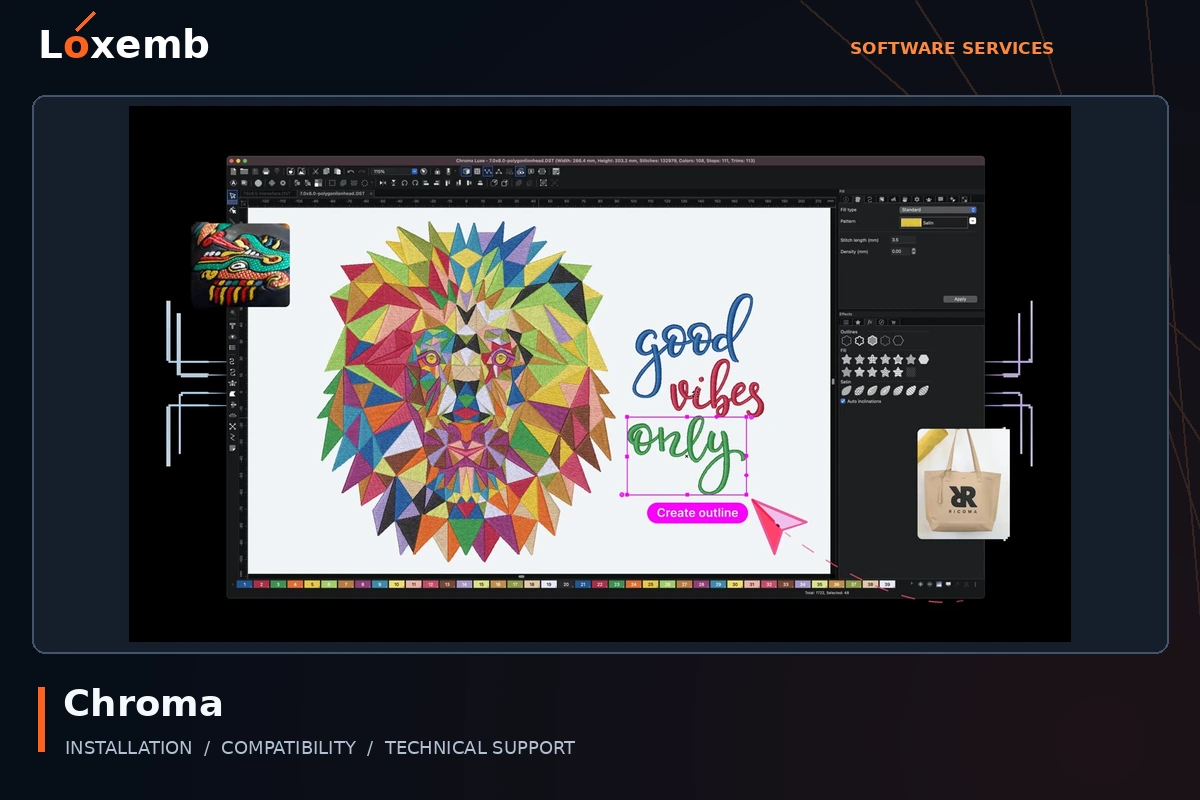 Chroma Luxe software interface