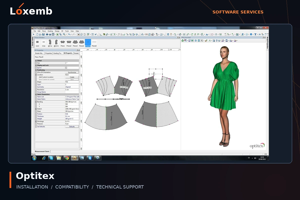 Optitex software interface
