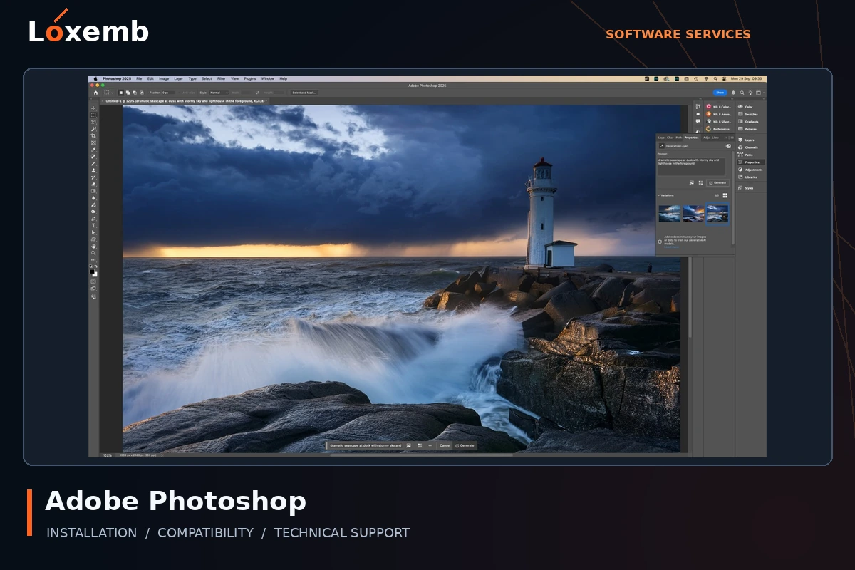Adobe Photoshop interface example