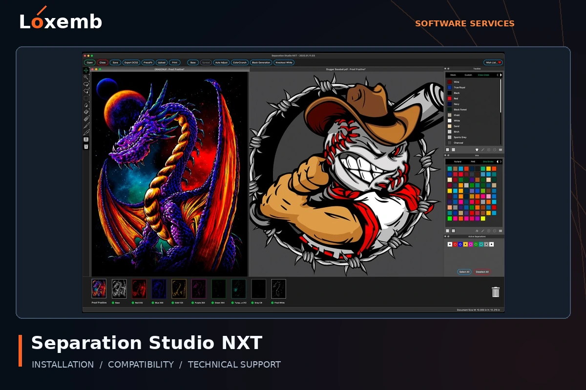 Separation Studio NXT software interface