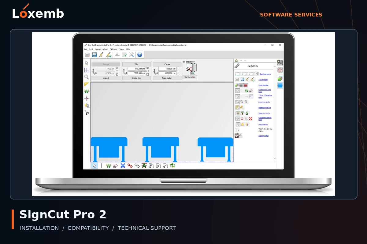 SignCut Pro 2 software interface