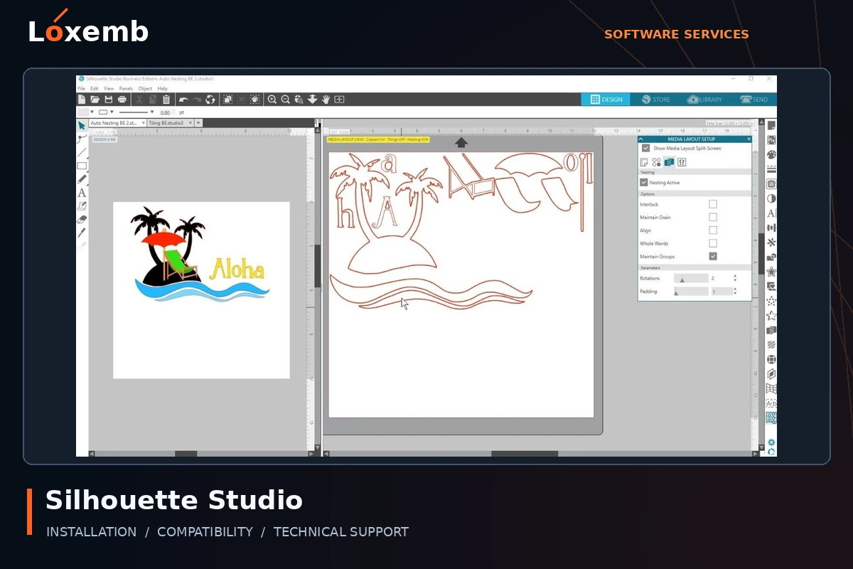 Silhouette Studio Business Edition software interface