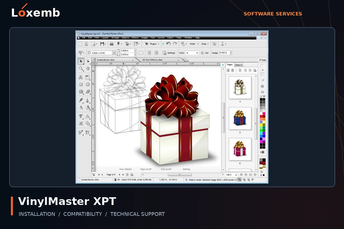 VinylMaster XPT software interface